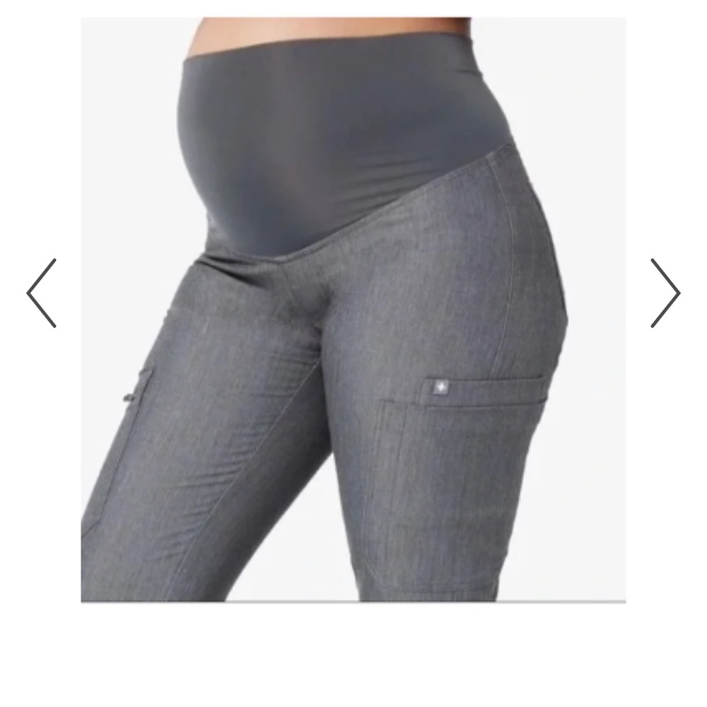Figs Graphite Yola 2.0 - Maternity Scrub Pants in Graphite XXS